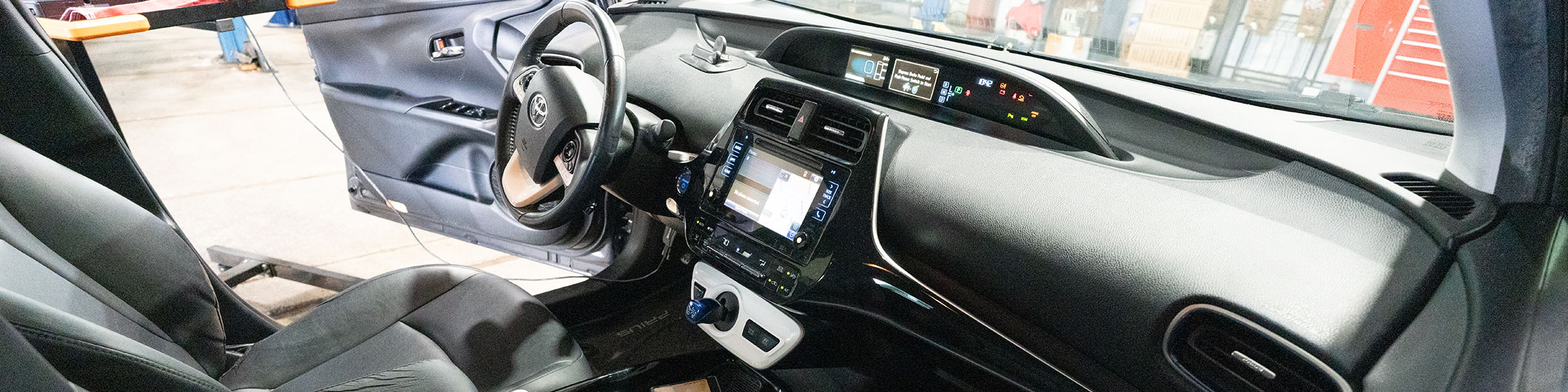 image of Toyota Prius front seats and dashboard